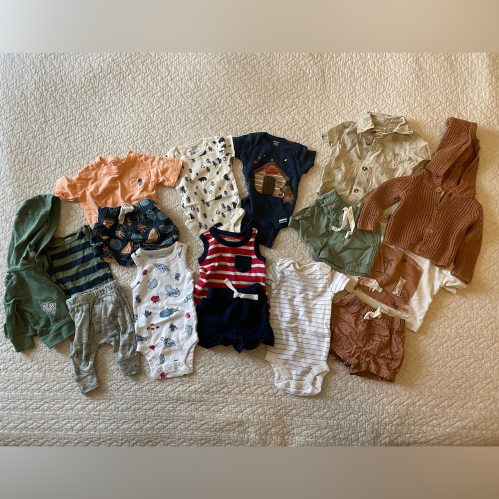 (16) Piece Newborn Boys Lot - NEVER WORN